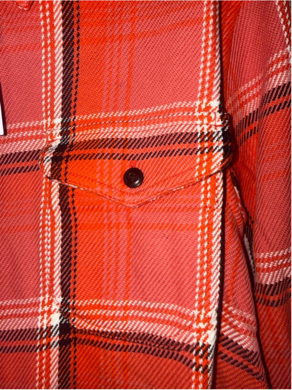 Women’s Outerknown orange Plaid Casual Button Down Shirt L - Picture 3 of 6